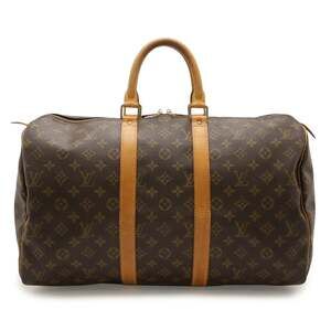 LOUIS VUITTON Brown Monogram Keepall 45 Boston Bag